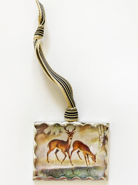 Snowy deer